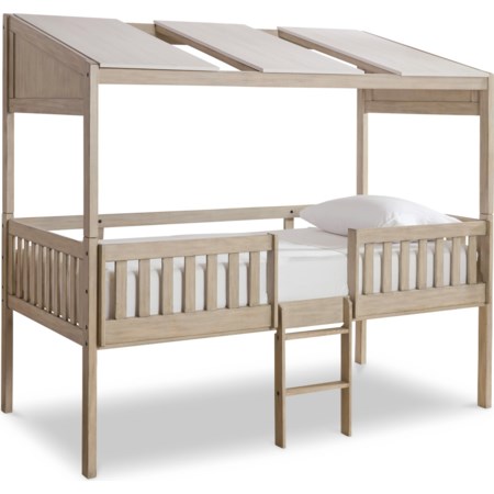 Twin Loft Bed with Roof