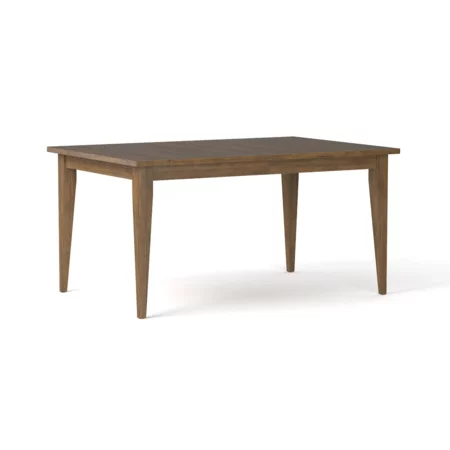 Customizable Solid Wood 60" Dining Table with Leaf