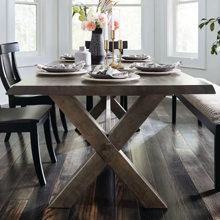 Customizable Solid Wood Dining Table with Live Edge