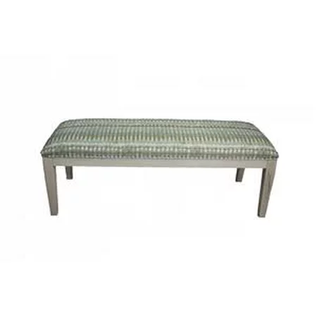Tapered Leg Bench in Oyster Finish