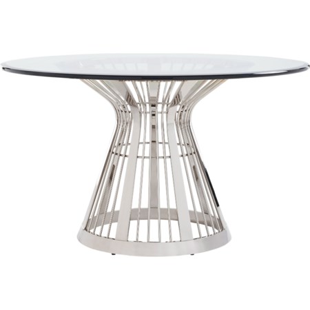 Riviera Stainless Dining Table Base With 54
