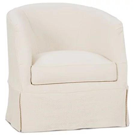 Traditional Swivel Chair with Slipcover