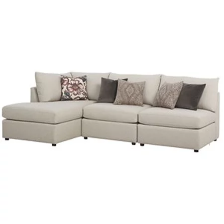Transitional Sofa with Left-Facing Chaise 