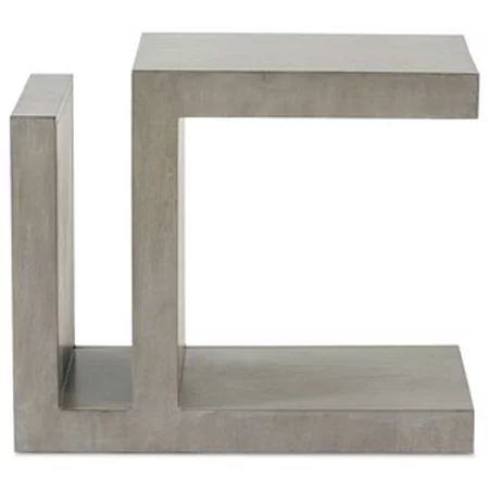 Modern Rectangle End Table with Magazine Rack