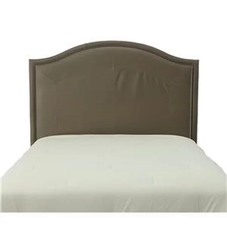 Vienna Queen Leather Headboard with Nail Head Trim