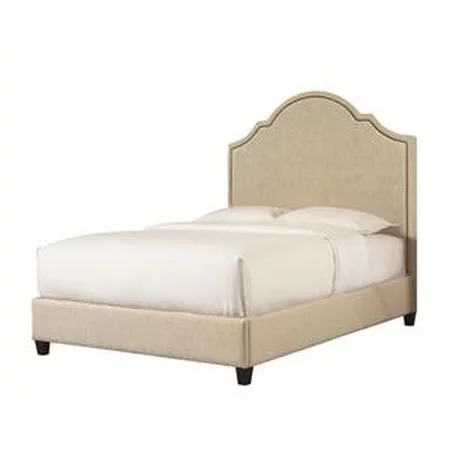 Queen Barcelona Upholstered Headboard and Low Footboard Bed