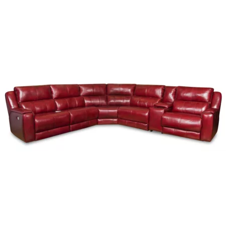 Sectional Sofa with 5 Seats and Cup Holders and Power Headrests