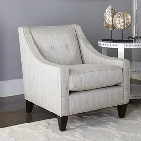 Upholstered Accent Chair with Button Tufting