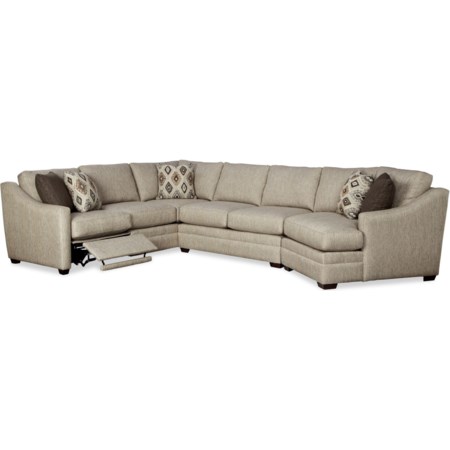 3 Pc Sectional Sofa w/ LAF Recliner