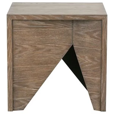 Modern End Table with Geometric Shape
