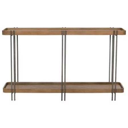 Wood/Metal Console Table with Shelf