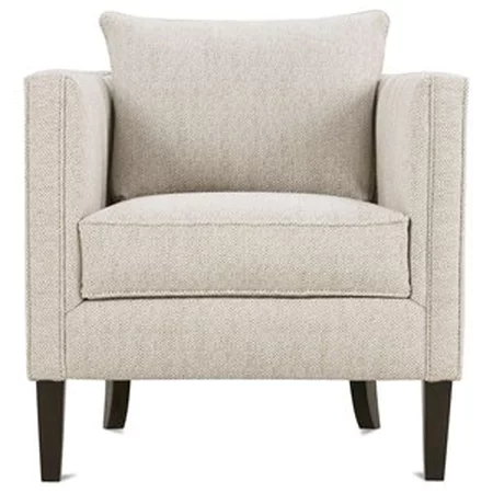 Contemporary Upholstered Chair with Exposed Wood Legs