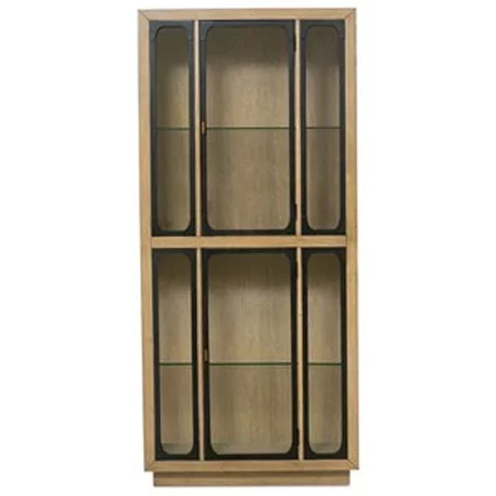 Contemporary Bookcase with Glass Doors