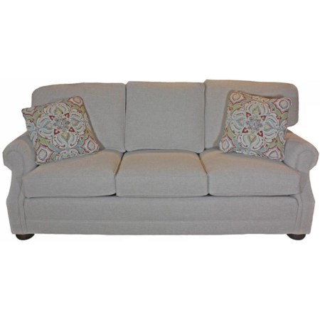 Traditional 3 Cushion Sofa