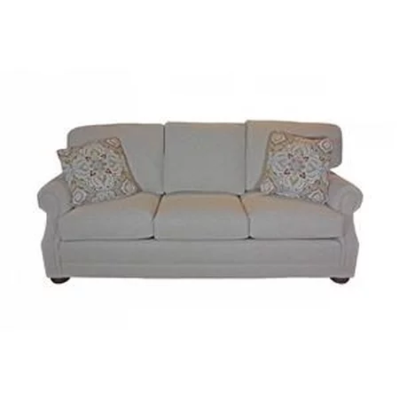 Customizable 3 Seat Sofa with Sloped Panel Arms