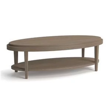 Oval Cocktail Table in Chalk Slate Finish