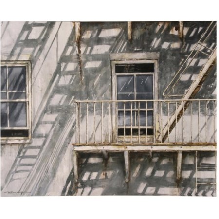 Window and Fire Escape by William Mangum